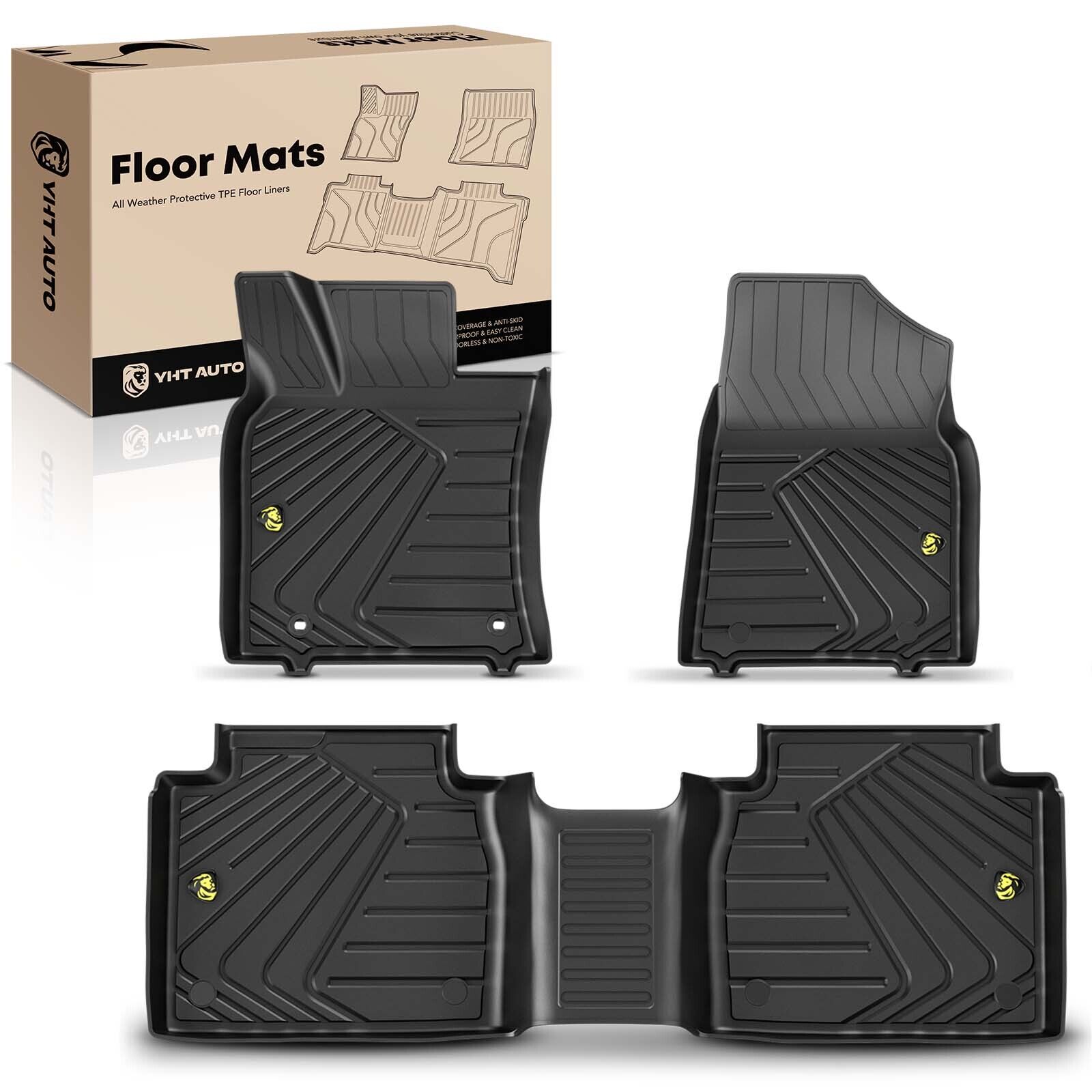 3x Black Floor Mats Liners for Lexus ES250 2021-2023 ES300h ES350 Front & Rear