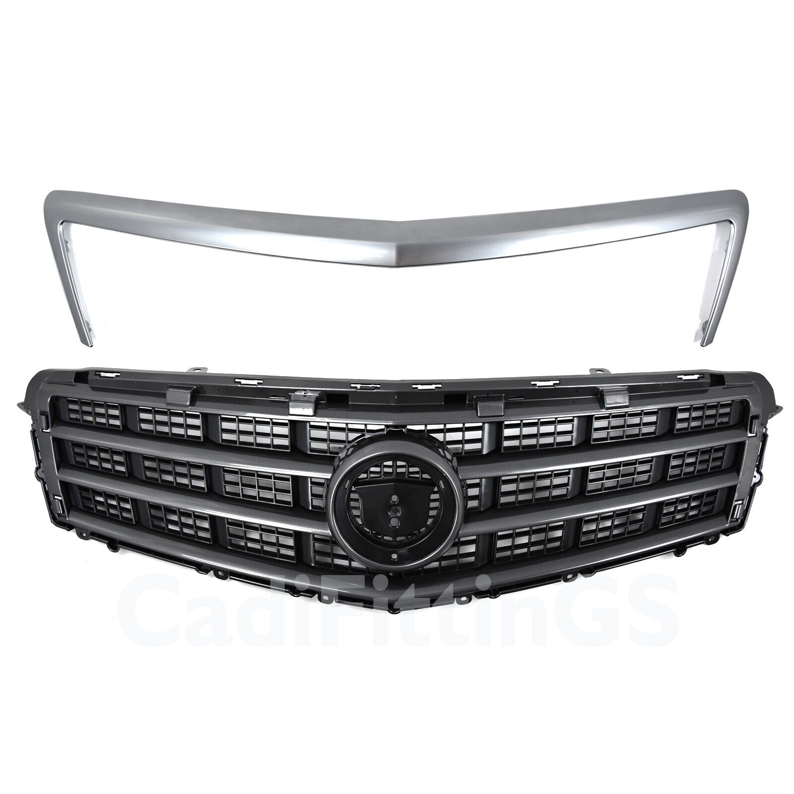 2013-2014 Cadillac ATS Front Upper Grille with Trim Molding OEM 23490309