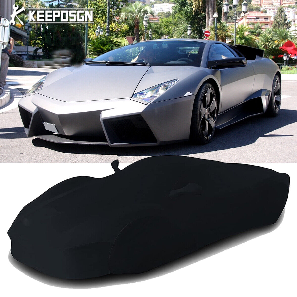 For Lamborghini Reventon Stretch Satin Car Cover Scratch Dustproof Inddor Garage