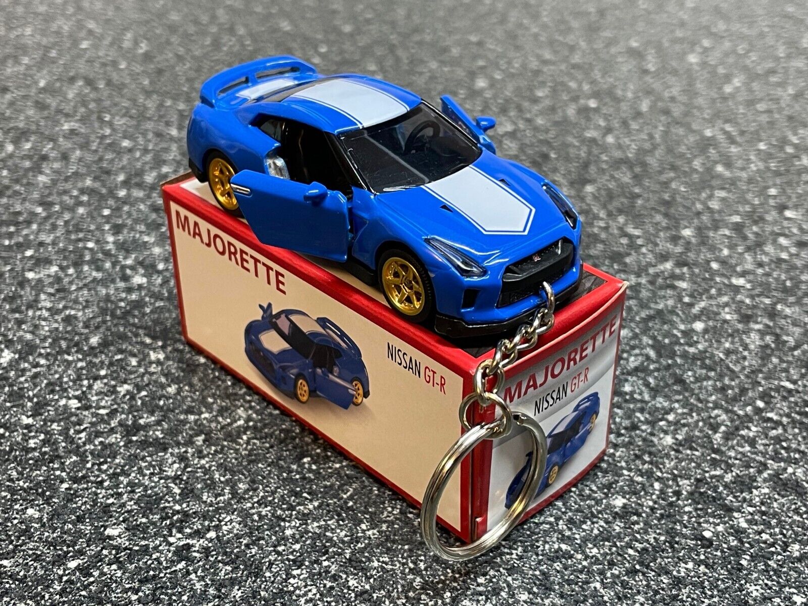 Nissan GT-R GTR Blue Keychain Hot Wheels Matchbox