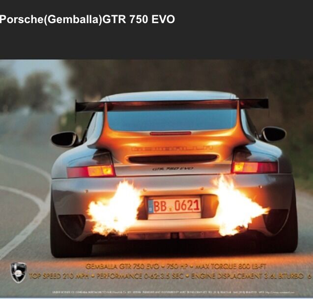 Porsche(Gemballa) GTR 750 EVO Original  Car Poster WOW Own it