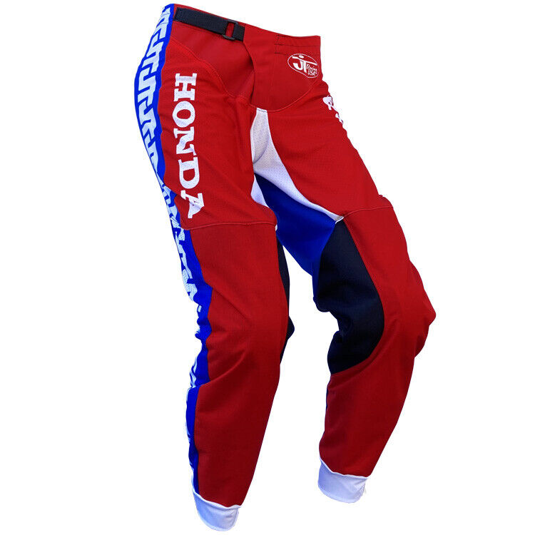 New 2023 JT Racing Honda Authentic Licensed Motocross Pant Red/ Blue Made in USA