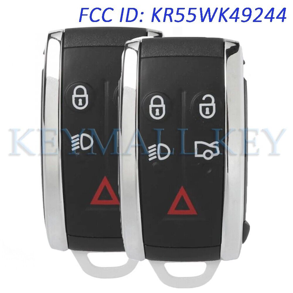 2 KR55WK49244 Smart Keyless Proximity Remote Key Fob for Jaguar XF XFR XK XKR