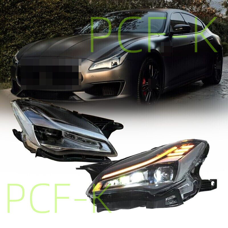 FITS For Maserati Quattroporte 13-20 DRL AFS Front Lamps Upgrade LED Headlights
