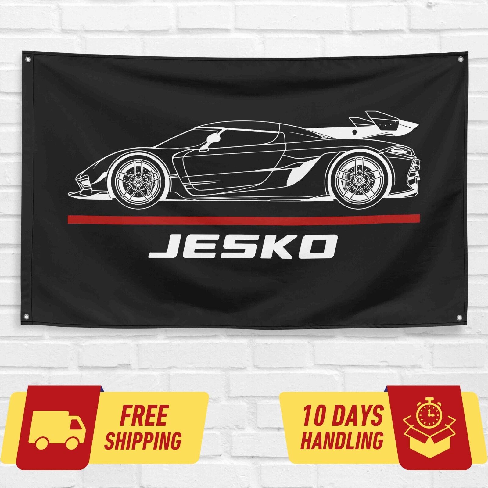 For Koenigsegg Jesko Supercar Car Enthusiast 3x5 ft Flag Birthday Gift Banner