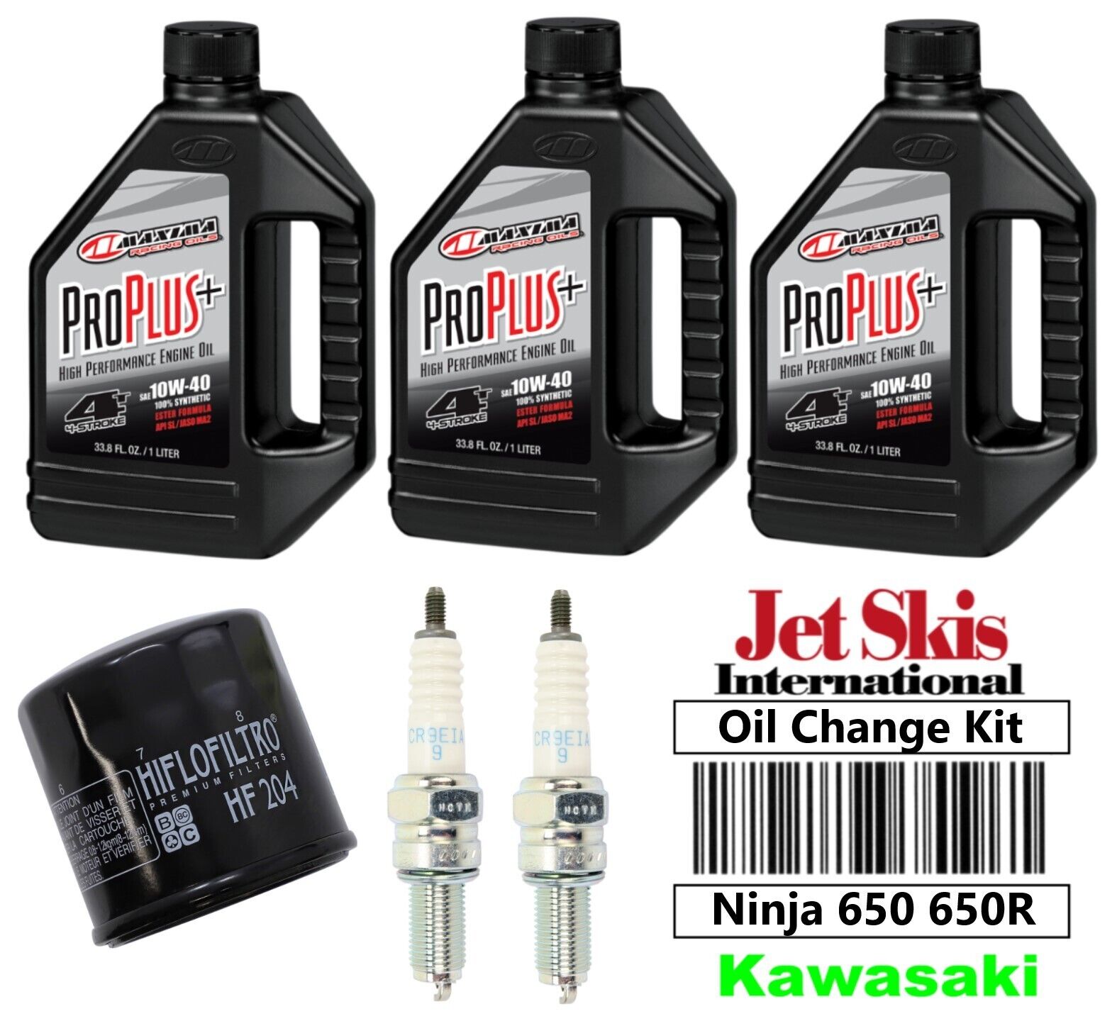 For Kawasaki Ninja 650 650R Synthetic Oil Change Kit NGK Spark Plugs Oil Filter