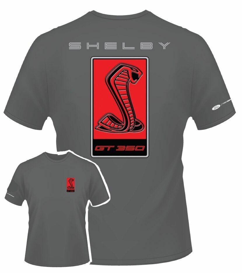 Shelby Ford GT-350 T-Shirt - Cool Grey Shirt GT350 Mustang Owners - Free US Ship