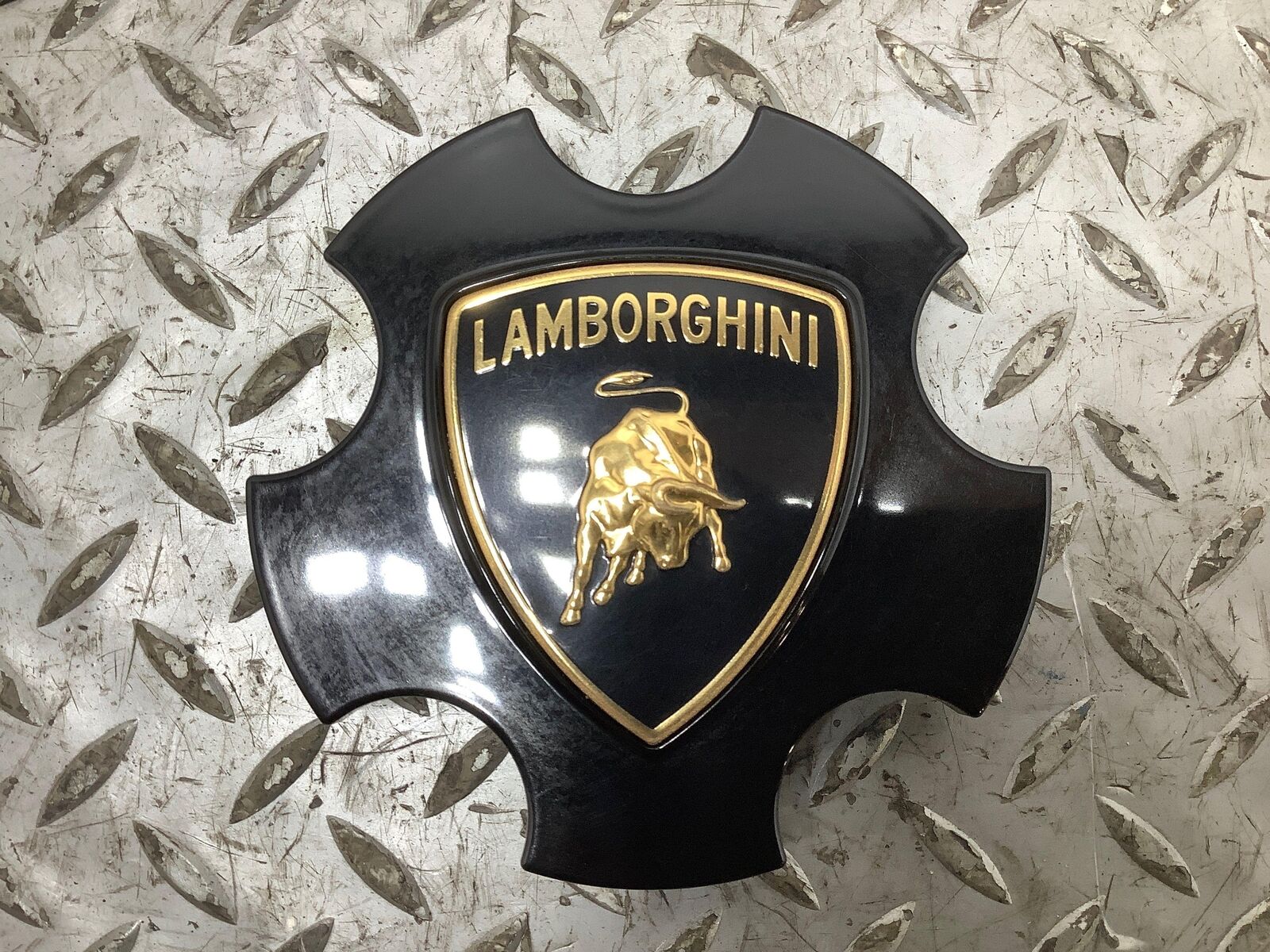 03-13 Lamborghini Gallardo Murcielago Center Cap Gloss Black OEM (400601147)