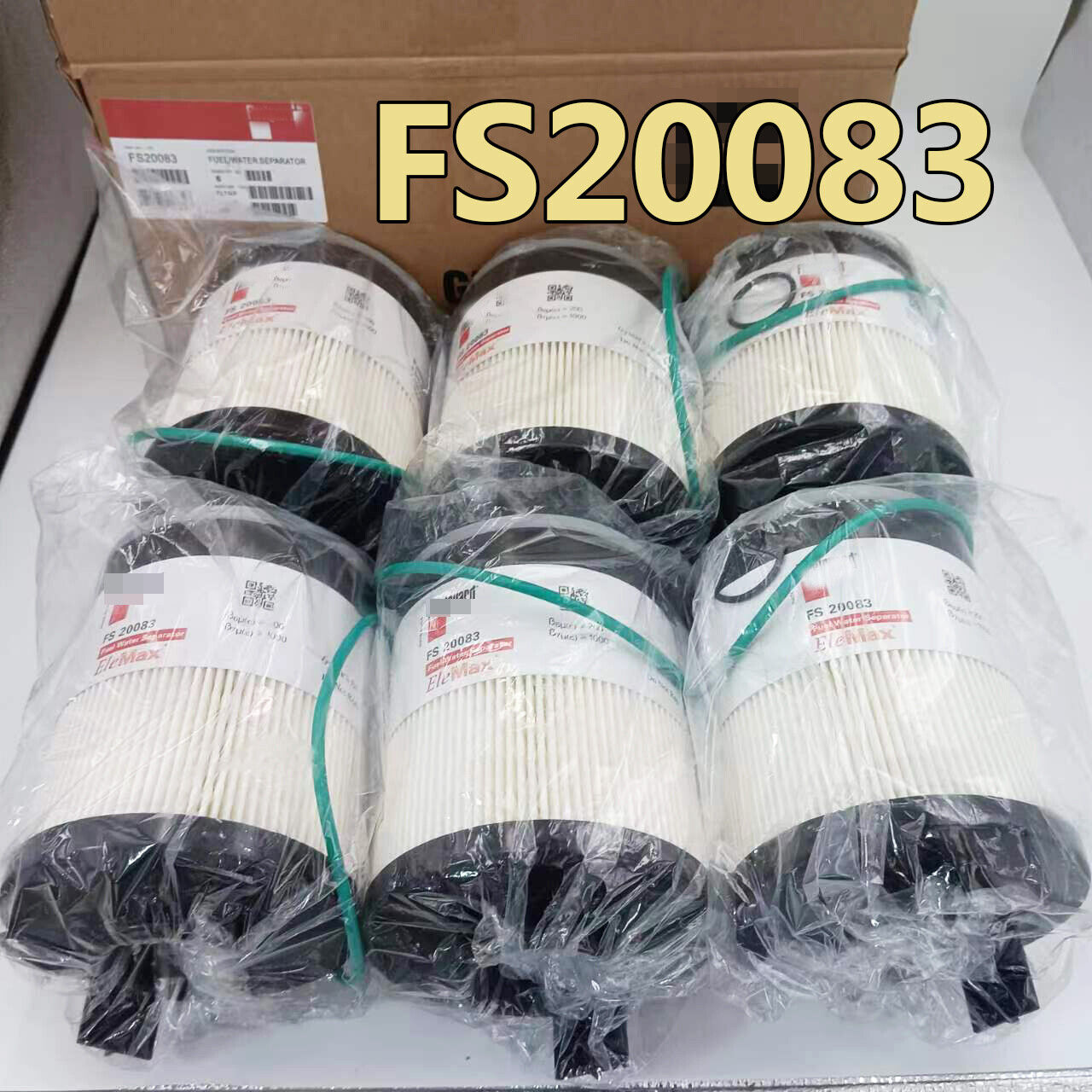 6PCS FS20083 Fuel Water Separator Filter Fits for ISX DD13 A0000905051