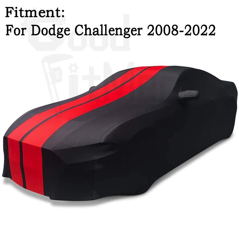 For Dodge Challenger 2008-2022 Satin Stretch Indoor Full Car Cover Dust Protect