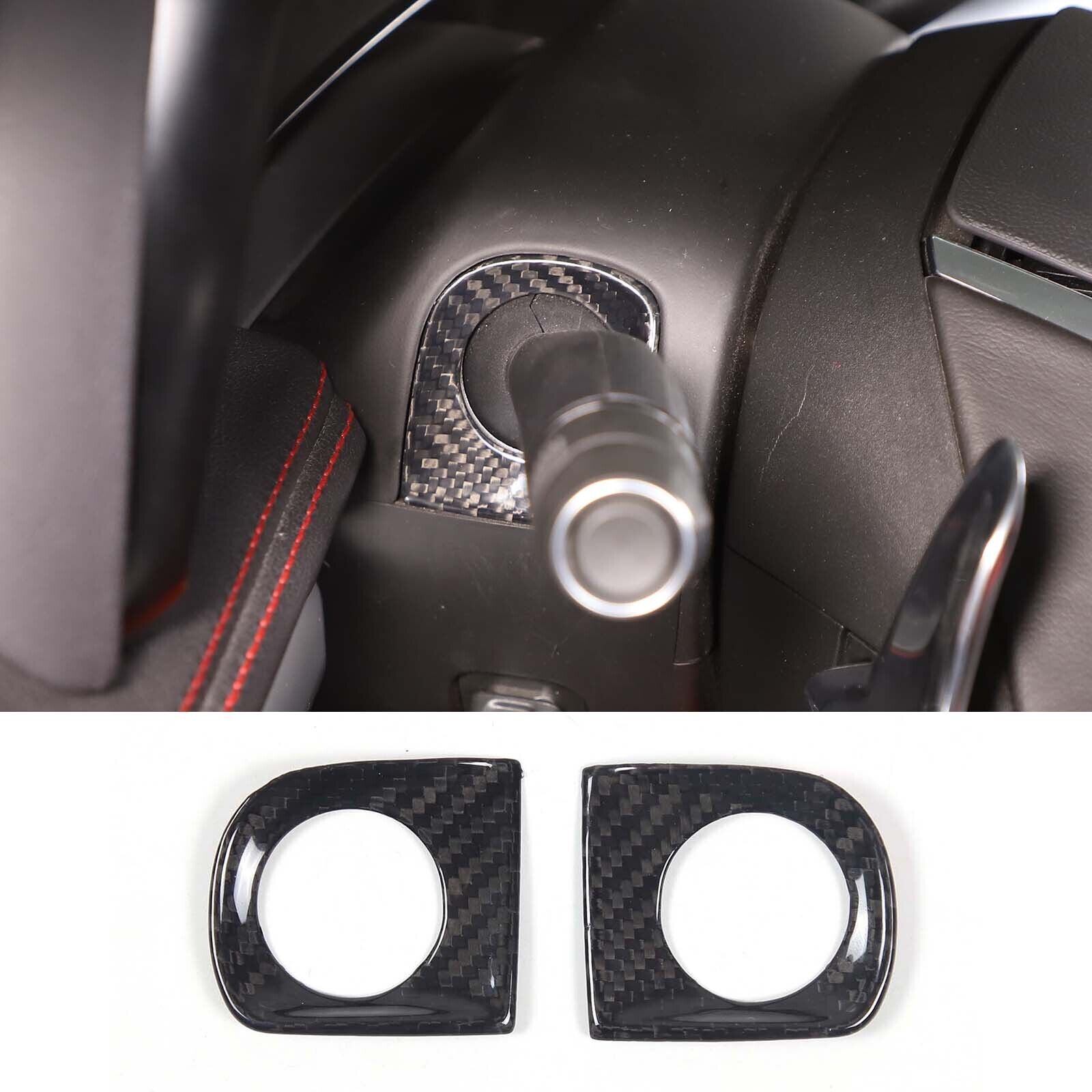 Dry Carbon Fiber Wiper Stalk Bottom Trim Panel Cover For Corvette C8 2020-2023
