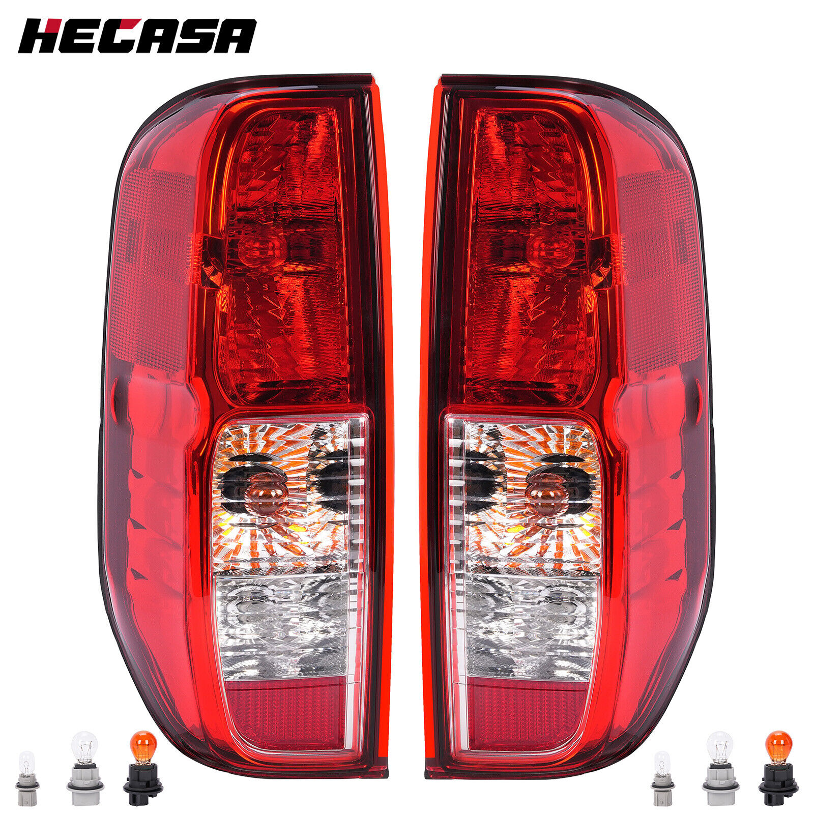 2 PCS Tail Lights Lamps Red Lens For Nissan Frontier 05-17 Suzuki Equator 09-12