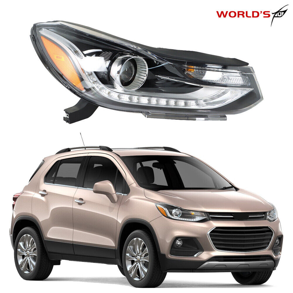 Headlight For 2017-2019 Chevy Trax Projector Headlamp w/LED DRL Passenger Side
