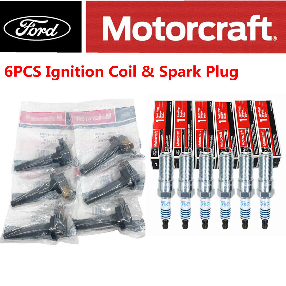 6 Sets GENUINE Motorcraft Ignition Coil & Spark Plug For Ford F150 3.5L New