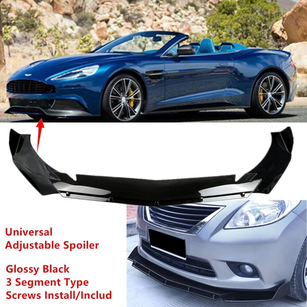 Universal Adjustable For Aston Martin Vanquish 14-19 Front Lip Spoiler Splitter