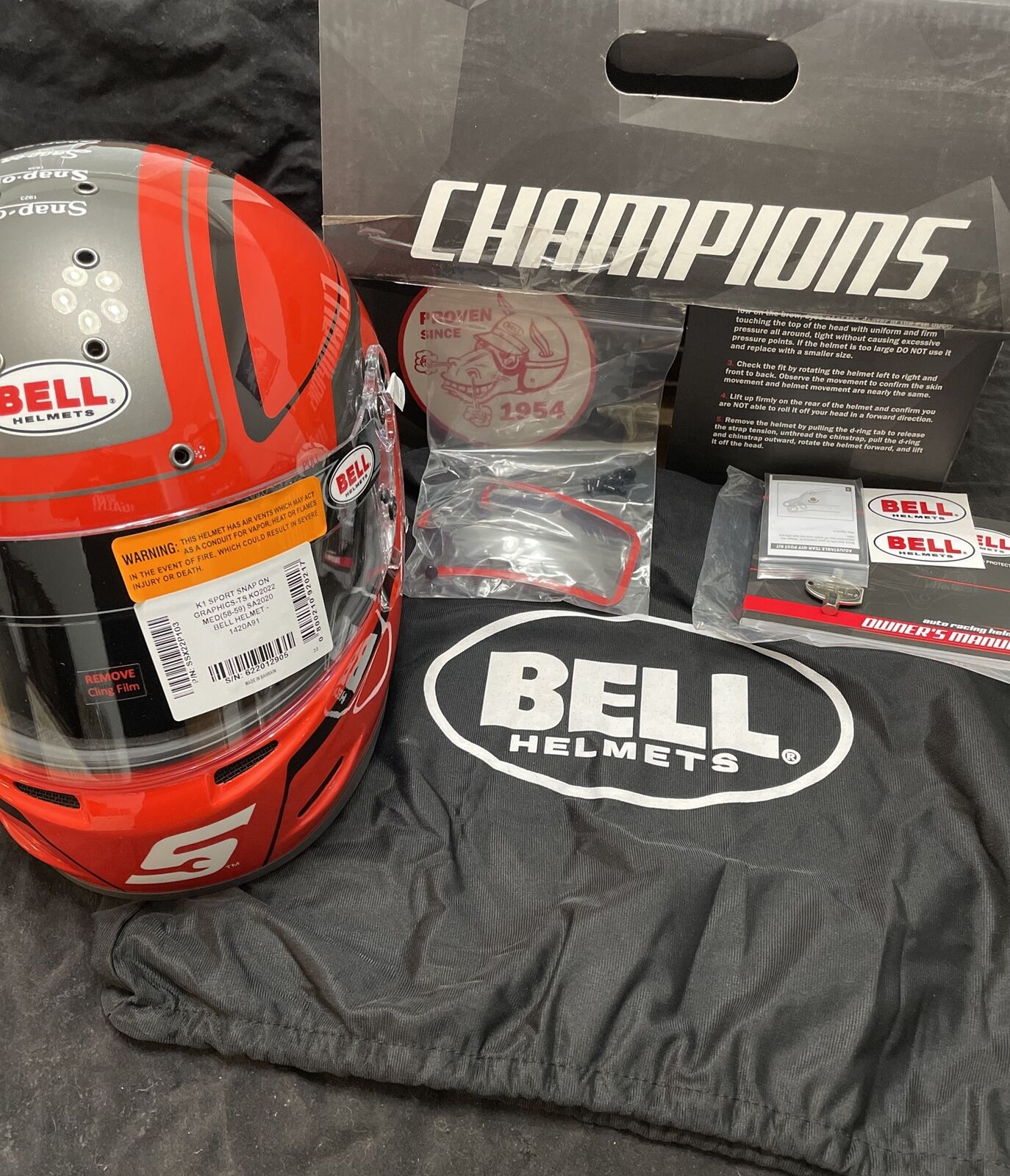 Bell K1 Sport Snap On Tools Race Full Face Helmet Medium 58-59 New SSX22P103