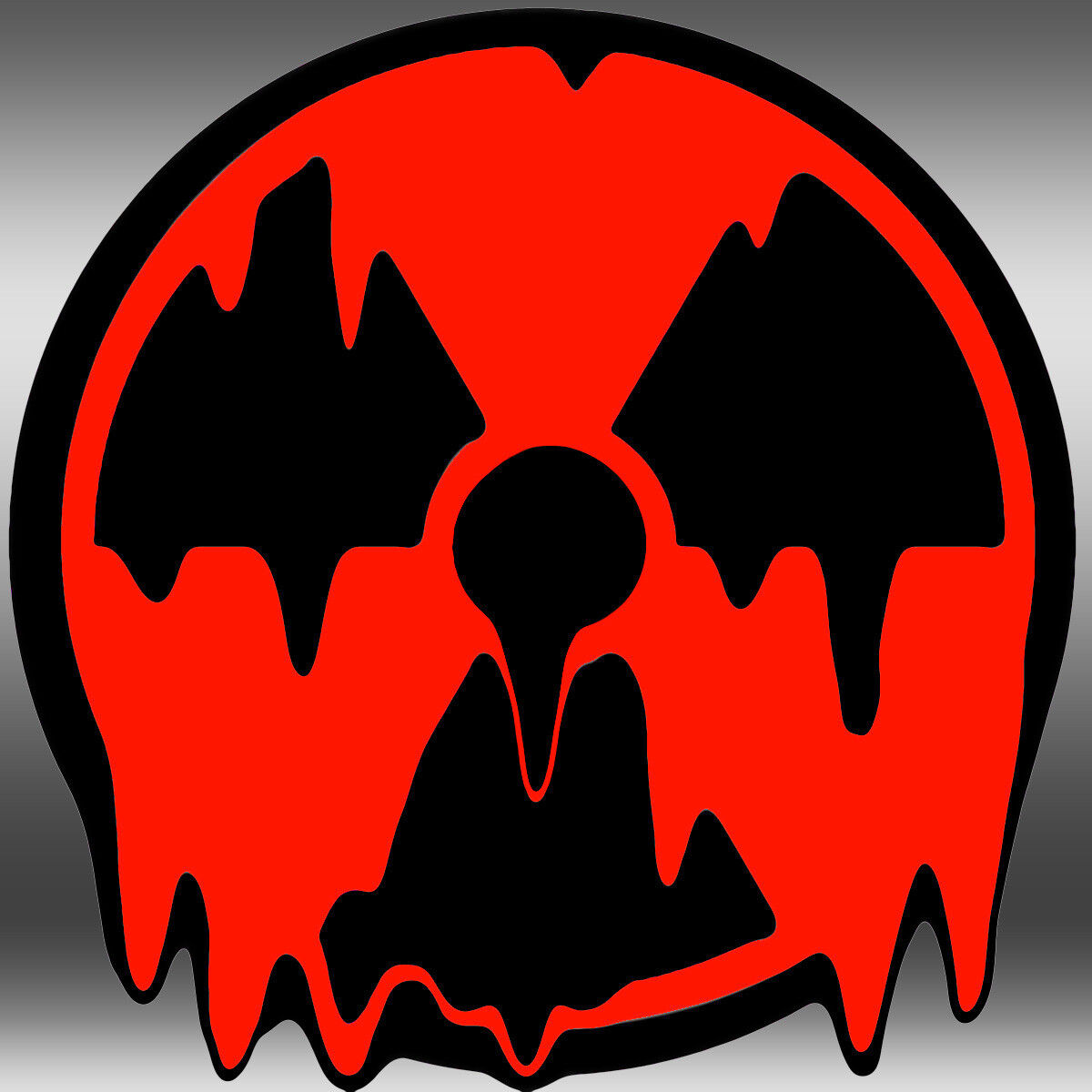 Nuclear Radiation Symbol Decal - Nuke Meltdown Sticker - Choose Color Size