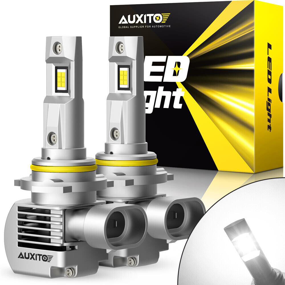 2X AUXITO 9005 LED Headlight Bulb Kit High Low Beam 6500K Super White 30000LM