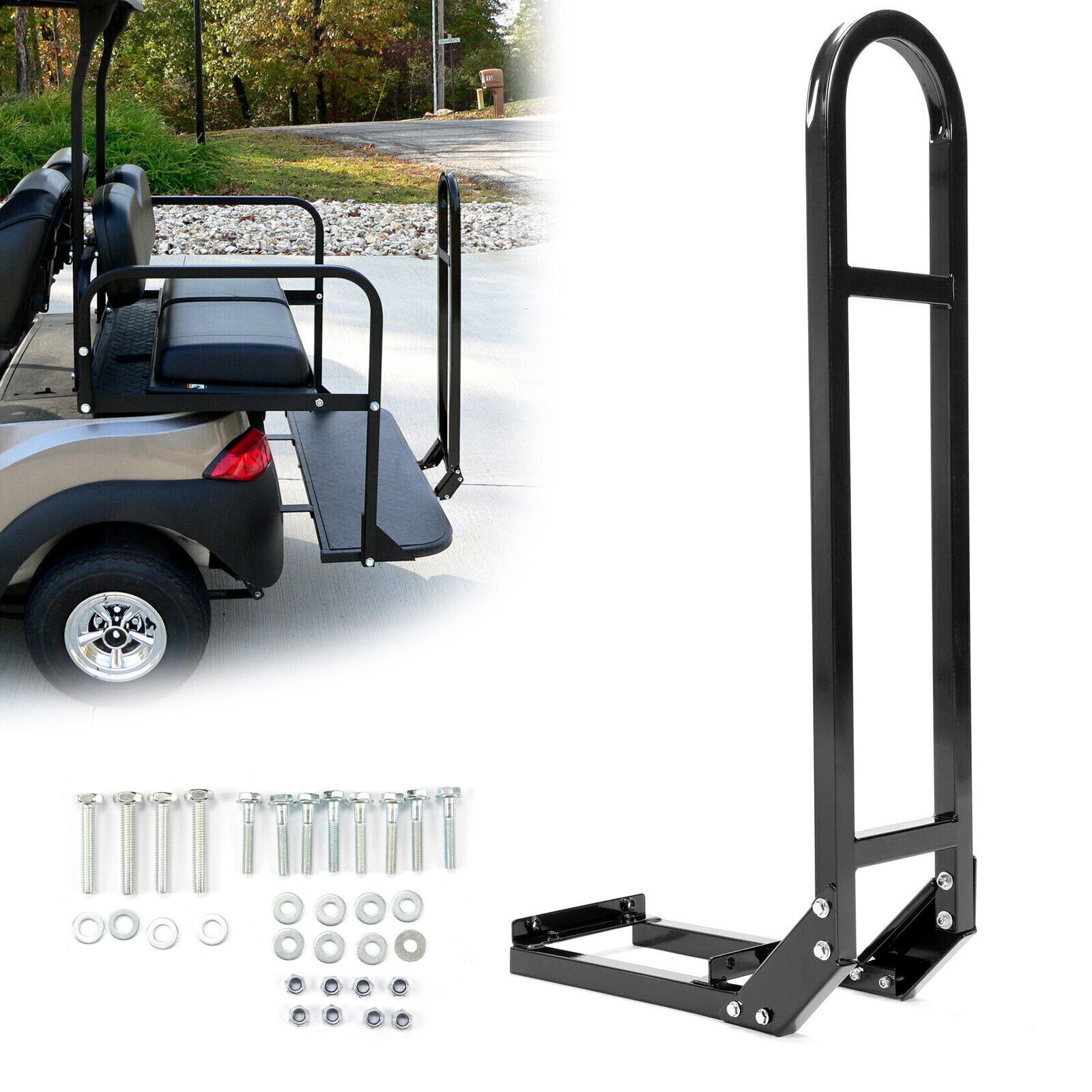 Universal Golf Cart Rear Seat Safety Grab Bar For EZGO, Club Car, Yamaha