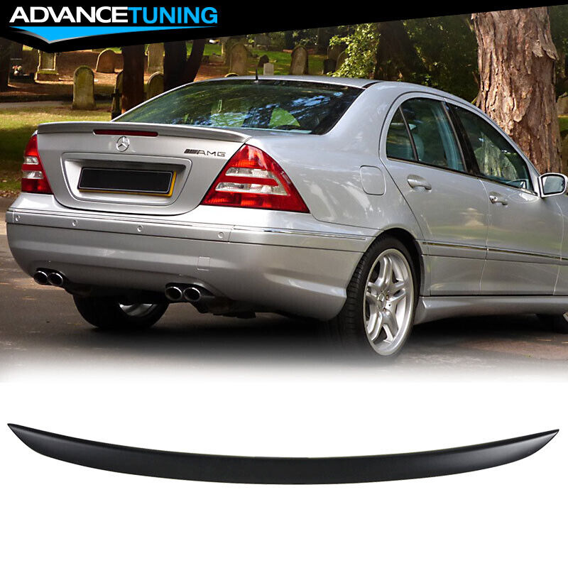 For 01-07 Mercedes-Benz C-Class W203 4DR Sedan Black ABS AMG Style Trunk Spoiler