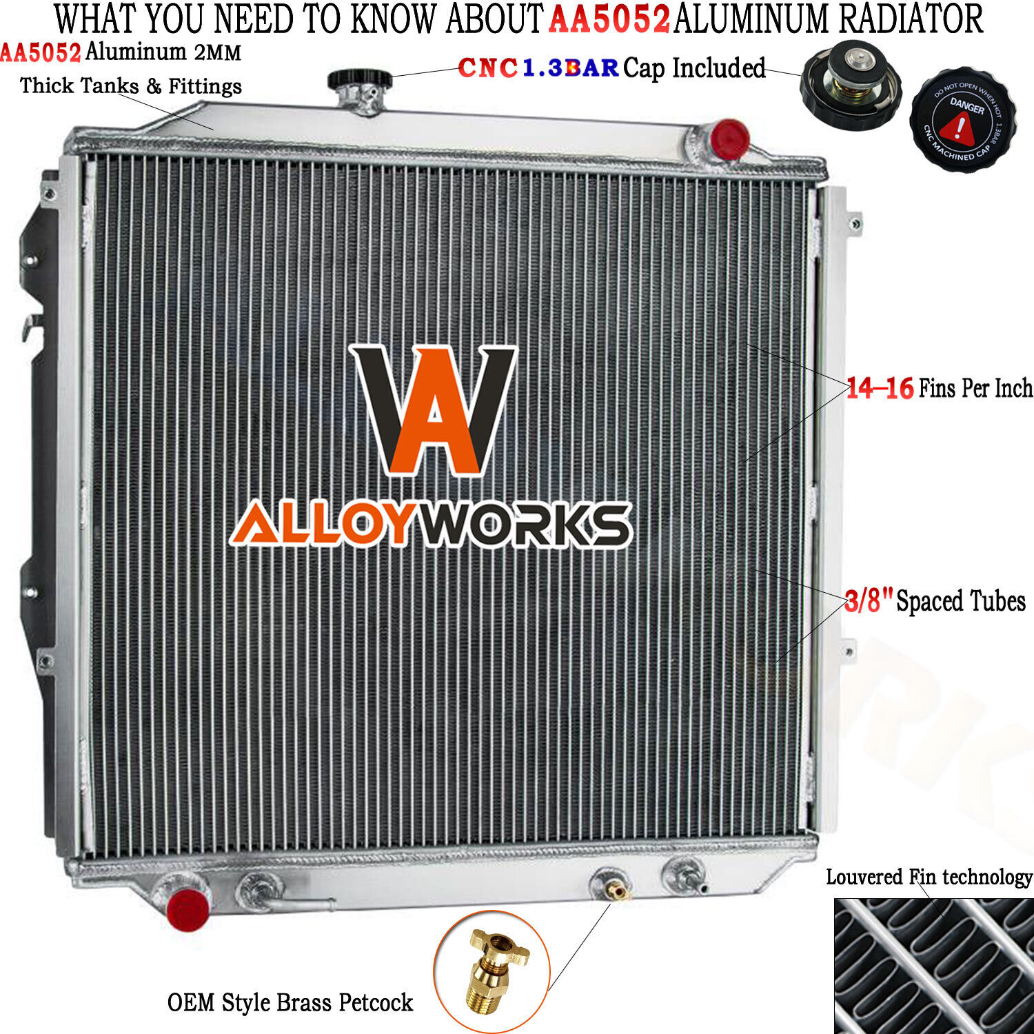 2 Row Aluminum Radiator For 1996-2002 Toyota 4Runner Limited SR5 3.4L 2.7L 4 Cyl