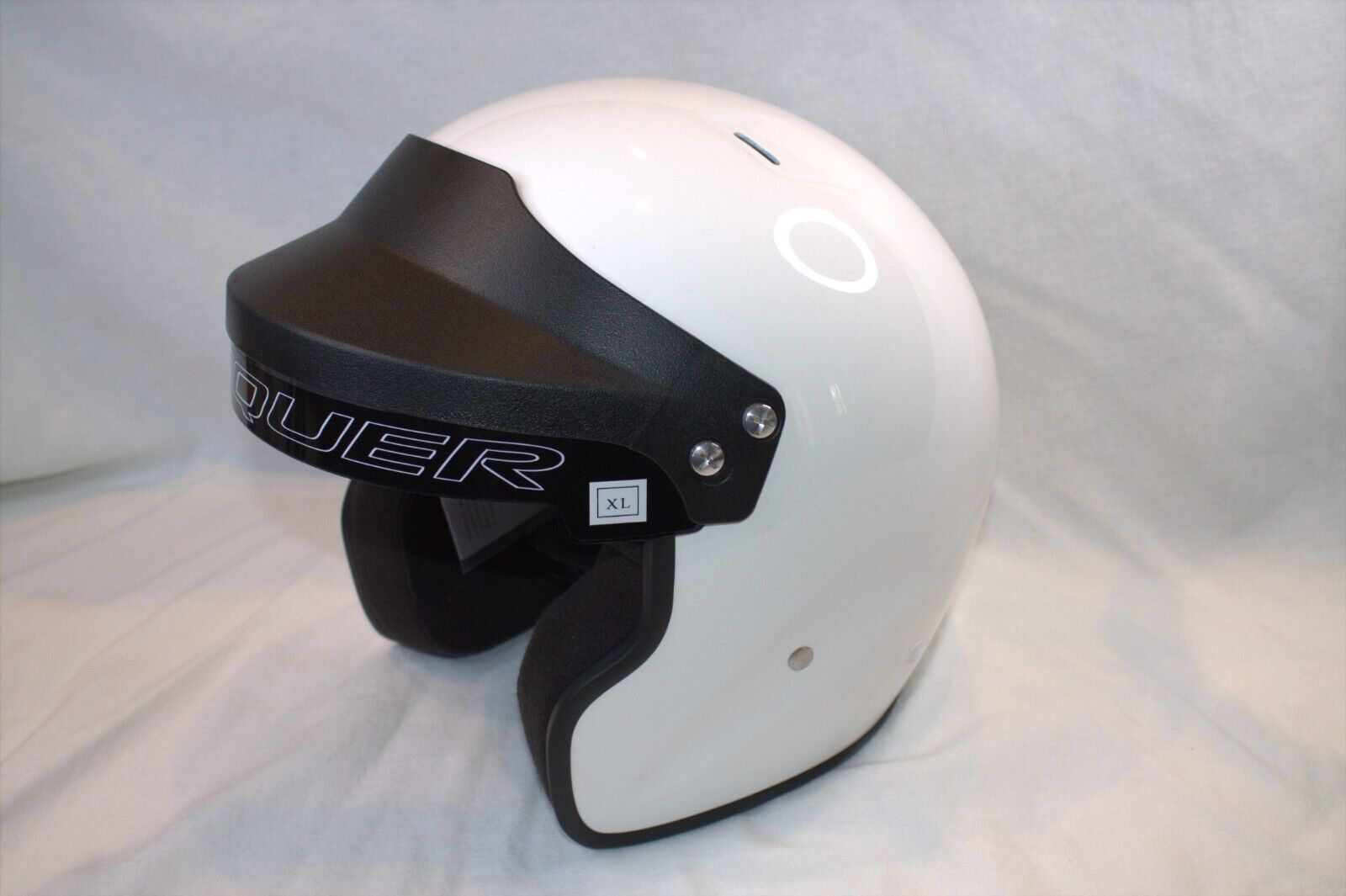 Conquer 350-OF-SA20-WHT-L Snell SA2020 Open Face Auto Racing Helmet x-Large