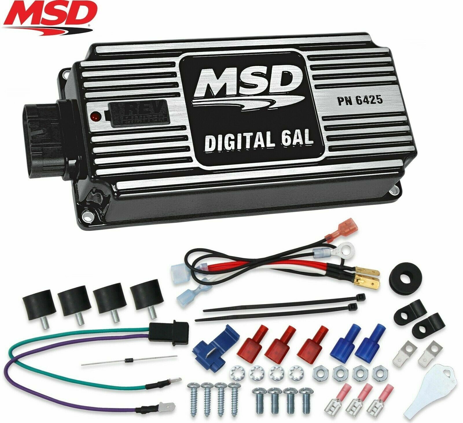 MSD 64253 Digital 6AL CD Multiple Spark Universal Ignition Box With Rev Limiter