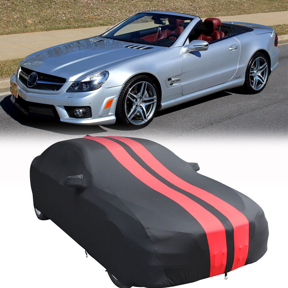 Indoor Stain Stretch Full Car Cover UV Dust Proof For Mercedes-Benz SL63 550 AMG