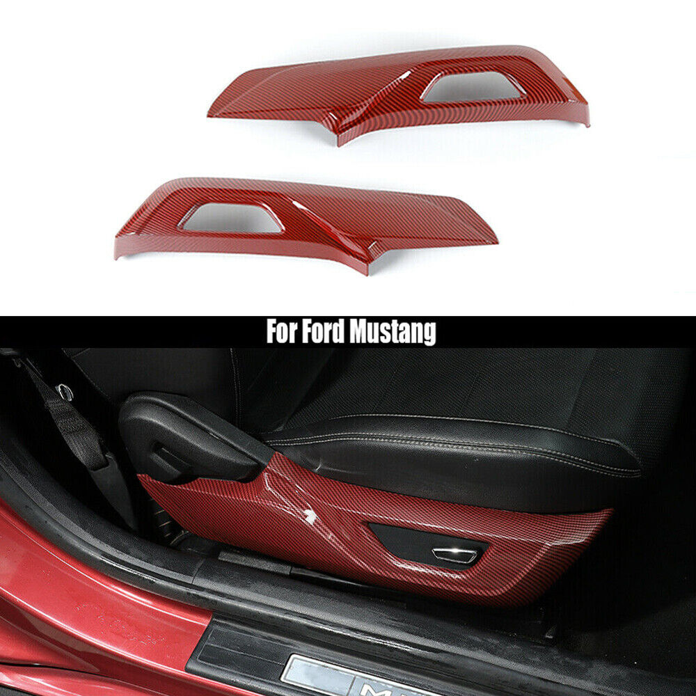 Red Carbon Full Set Decor Interior Trim Kits for Ford Mustang 2015+ Accessories