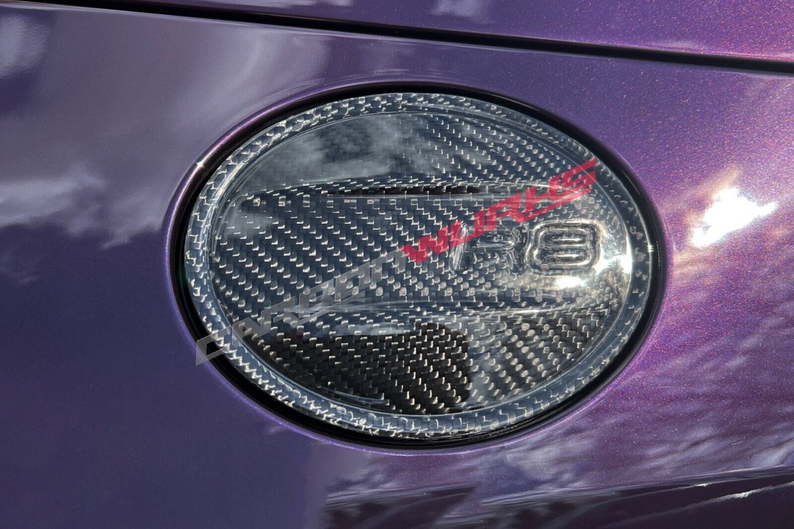 Carbonwurks Audi R8 Spyder Gen 2 4S Carbon Fibre Fuel Flap Cap 2016+ 100% carbon