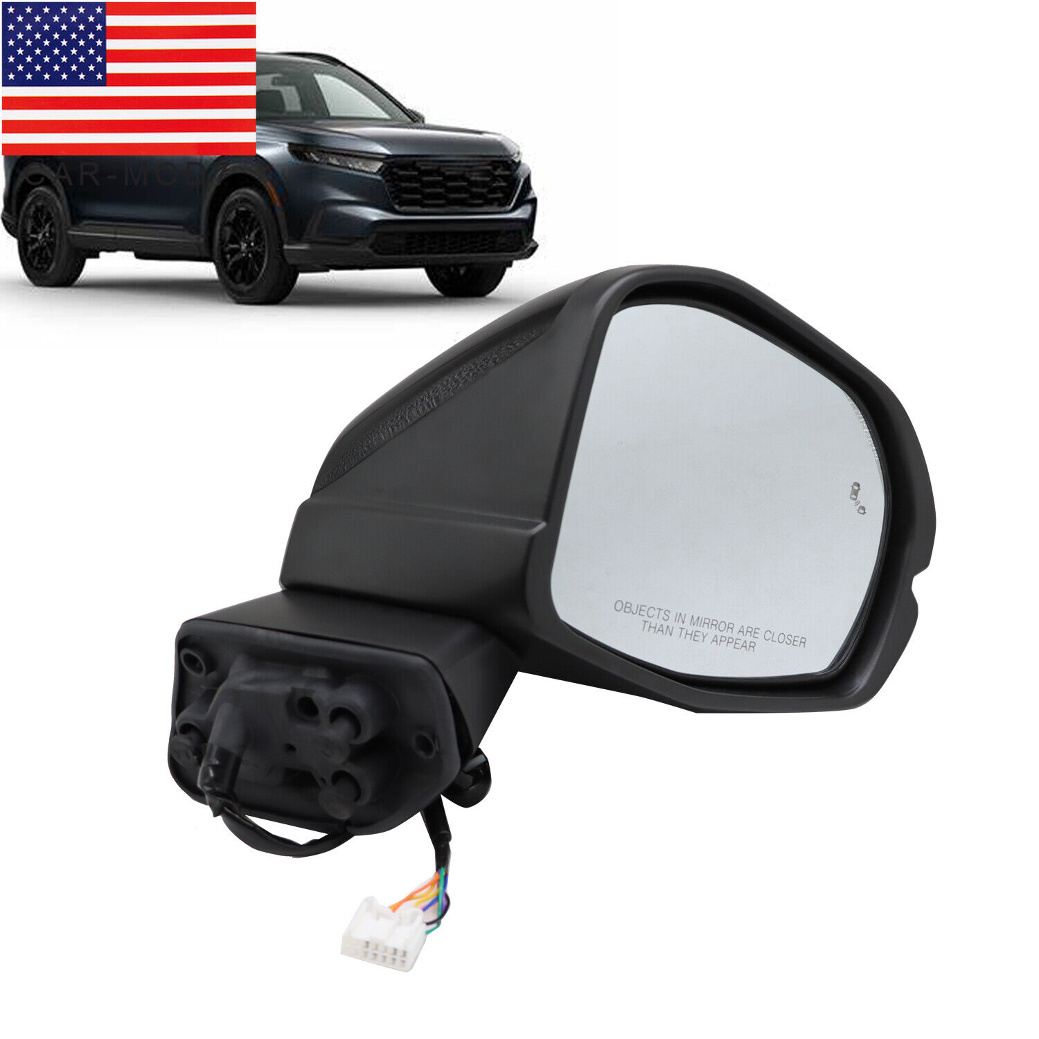 For 2023-24 Honda CRV Side Mirror Right Passenger W/Blind Spot Turn Signal 8 Pin