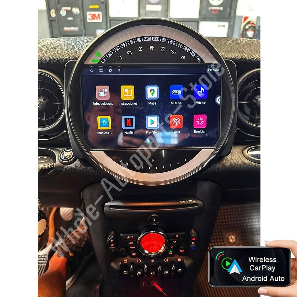 For 07-14 BMW Mini Cooper R56 R60 Apple Carplay Android 13 Car Stereo Radio GPS