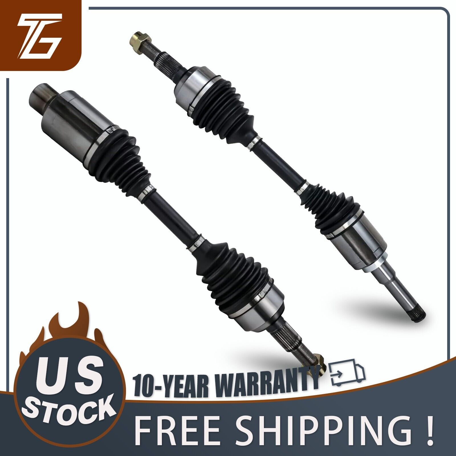 Pair Front CV Axle Shaft for 2010 - 2017 Chevy Equinox GMC Terrain 2.4L Assembly