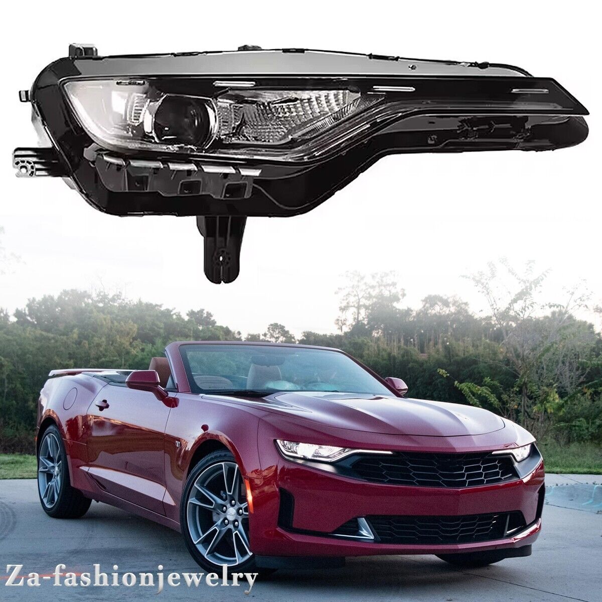  RH Headlight For 19-24 Chevrolet Camaro SS 1SS 2SS RS Chevy Head Lamp Passenger