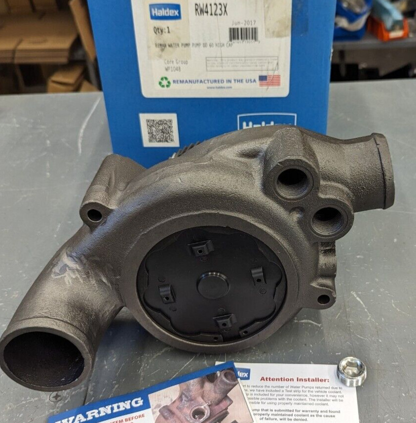 RW4123X Haldex Detroit 60 Series Water Pump 12.7 14.0 Liter High Cap. 23522721
