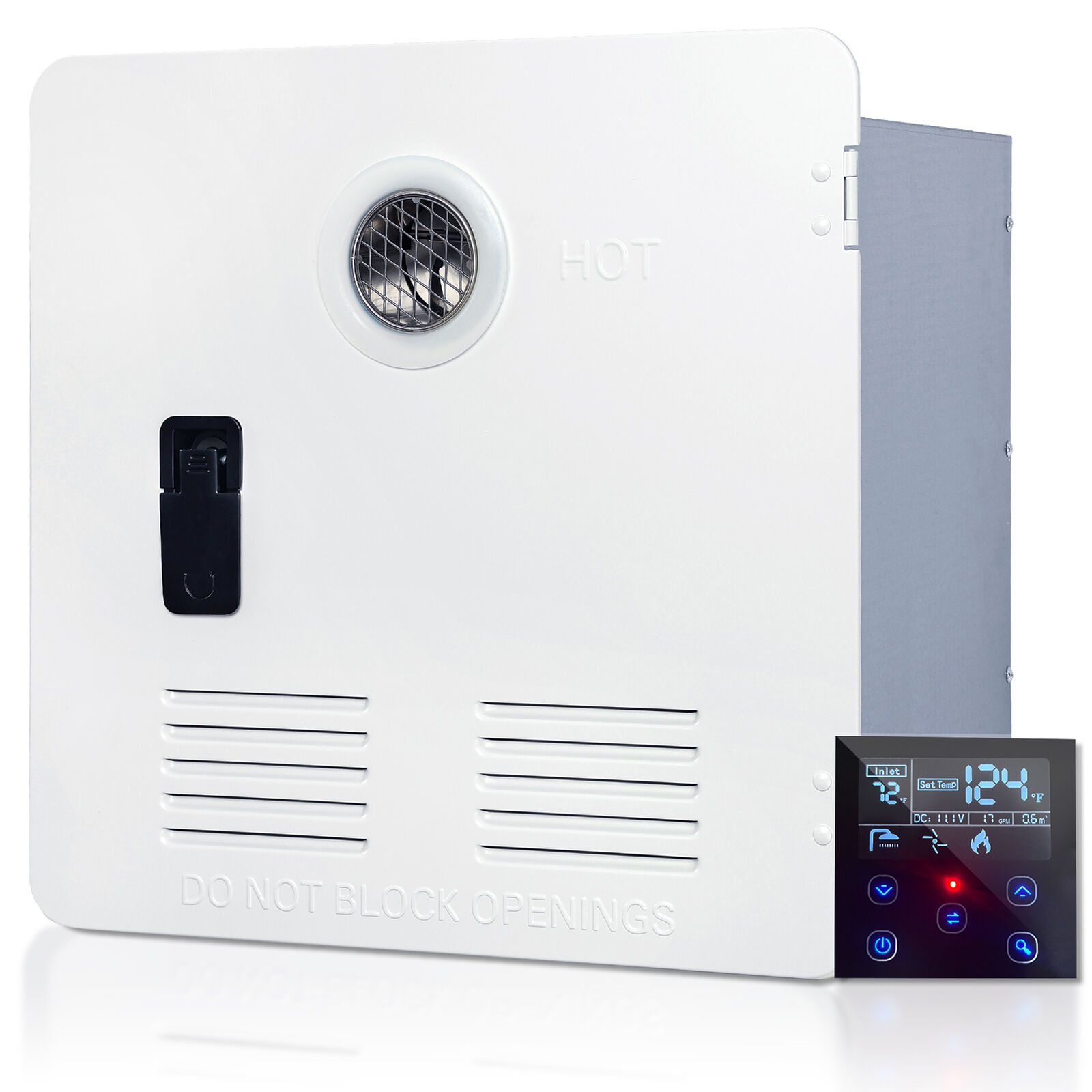 TCFUNDY RV Tankless Water Heater Propane Gas 2.6GPM 65000BTU w/Remote Controller