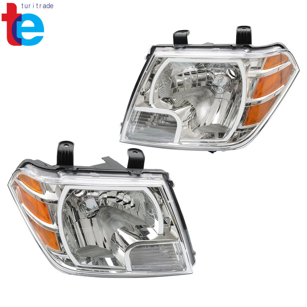 For 2009-2020 Frontier Truck Headlights Headlamps Chrome Replacement Left+Right