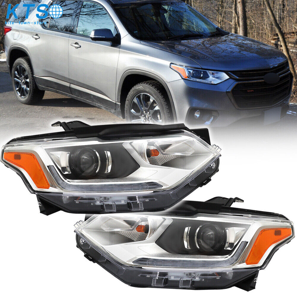 For 2018-2021 Chevrolet Traverse Headlight HID/Xenon with LED DRL Pair