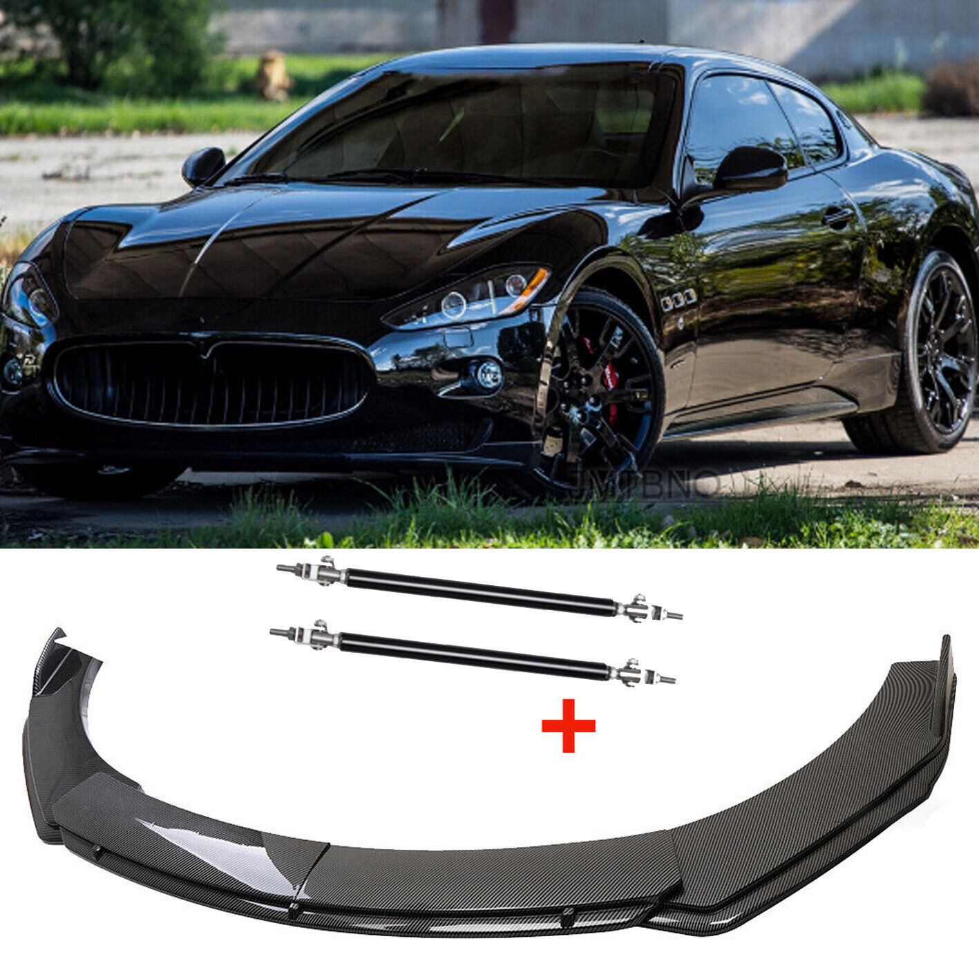 4Pcs Front Bumper Lip Splitter Spoiler Carbon Fiber For Maserati Granturismo MC