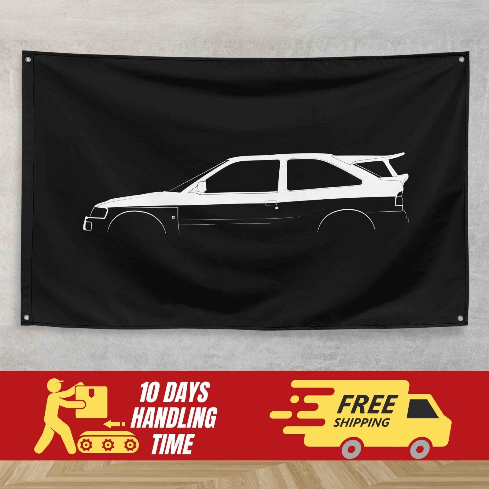 For Ford Escort RS Cosworth 1992-1996 Car Enthusiast 3x5 ft Flag Banner