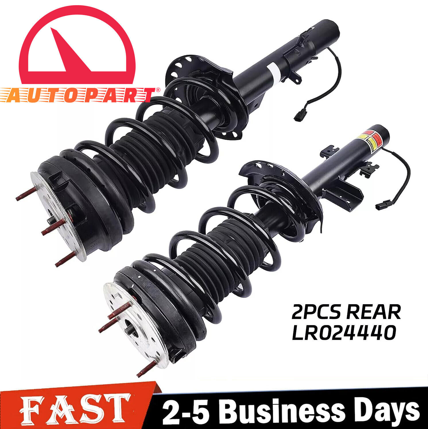 Pair New Rear L&R Shock Absorber Assys w/Magnetic For 12-18 Range Rover Evoque