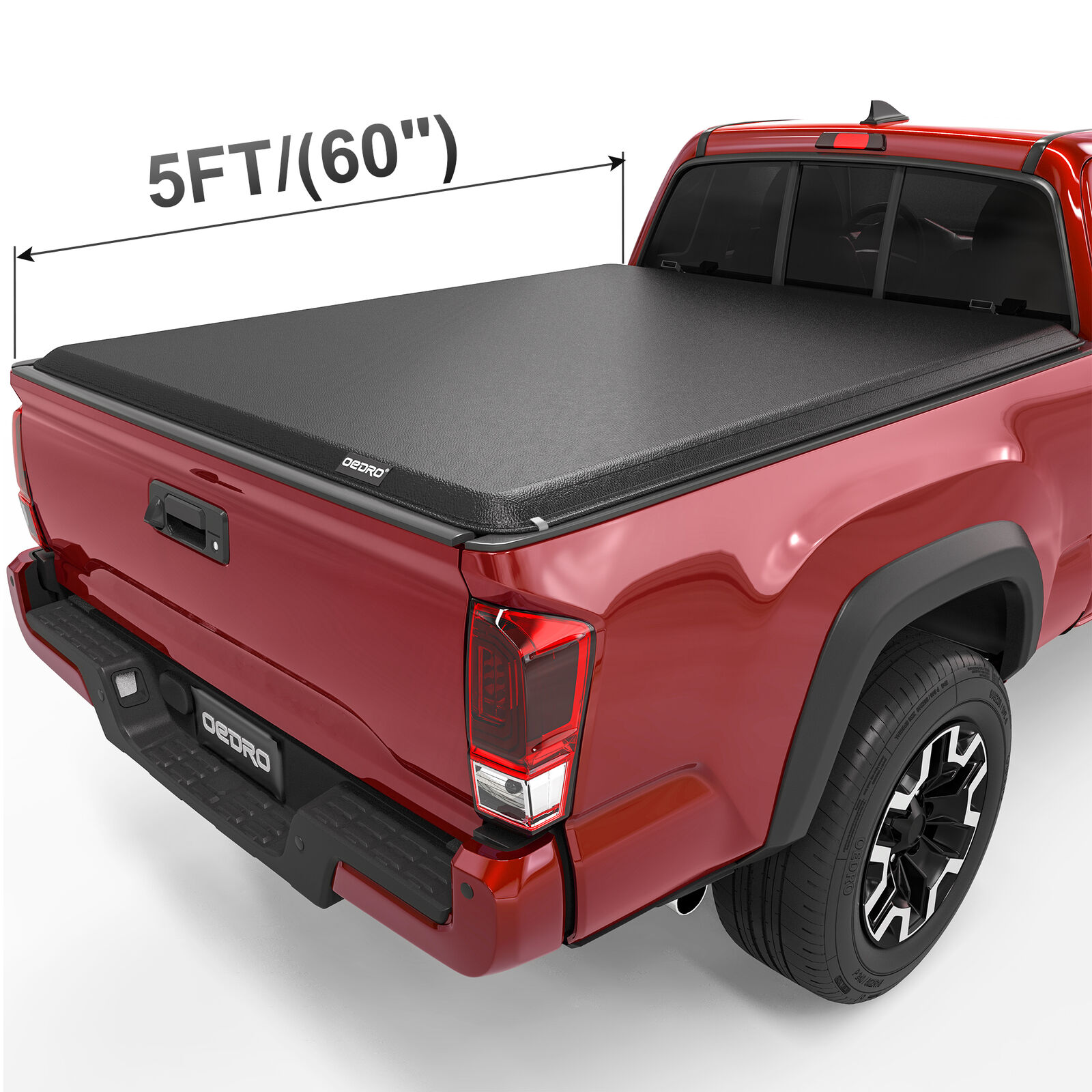 OEDRO 5FT Soft Roll-Up Tonneau Cover for 2016-2023 Toyota Tacoma Vinyl Bed Cover