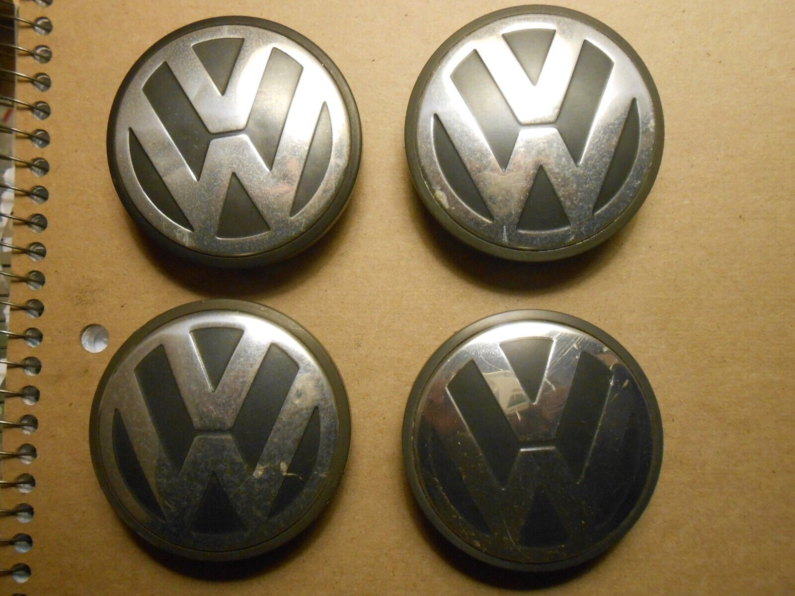 GENUINE VWCenter Cap  For MK4-on,  vw models, components, QTY of 4; P #3B7601171
