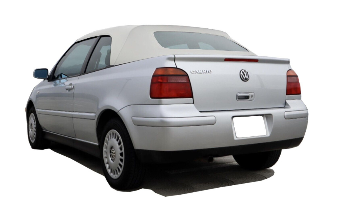 1995-2001 Volkswagen VW Golf Cabriolet Convertible Soft Top, WHITE Vinyl