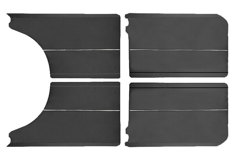 Fit For Mercedes W109 Sel 280SEL Long Door Panel With Chrome Trim Black 4 Psc