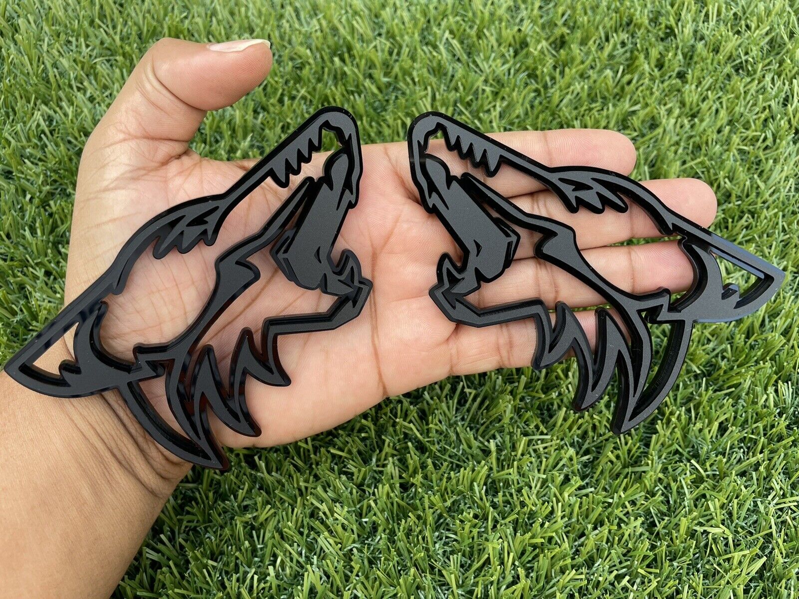 Coyote Emblem Badges Matte Black On Black Custom New