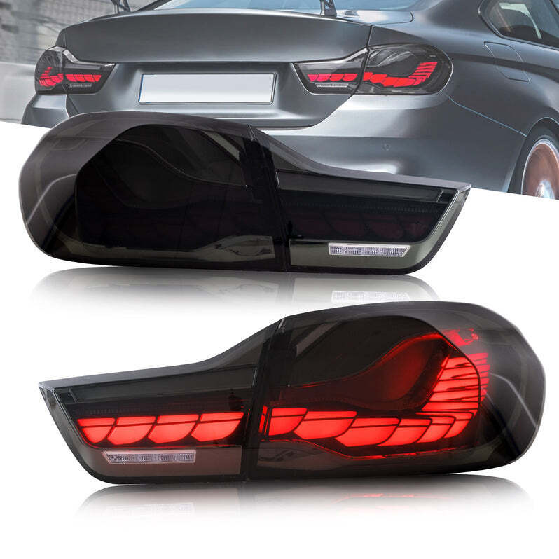 VLAND GTS OLED STYLE Smoked Tail Lights For 2014-20 BMW F32 F33 F36 F82 F83 Pair