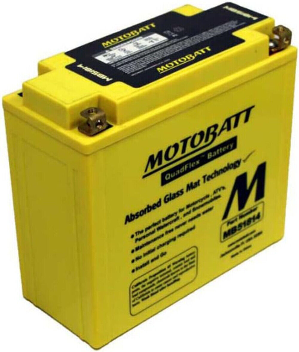 MotoBatt MB51814 22Ah 220 CCA AGM Powersport Battery
