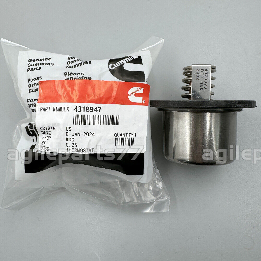 NEW Thermostat 180° 4318197 for Cummins Engine ISX N14 L10 4973373 3335550 US