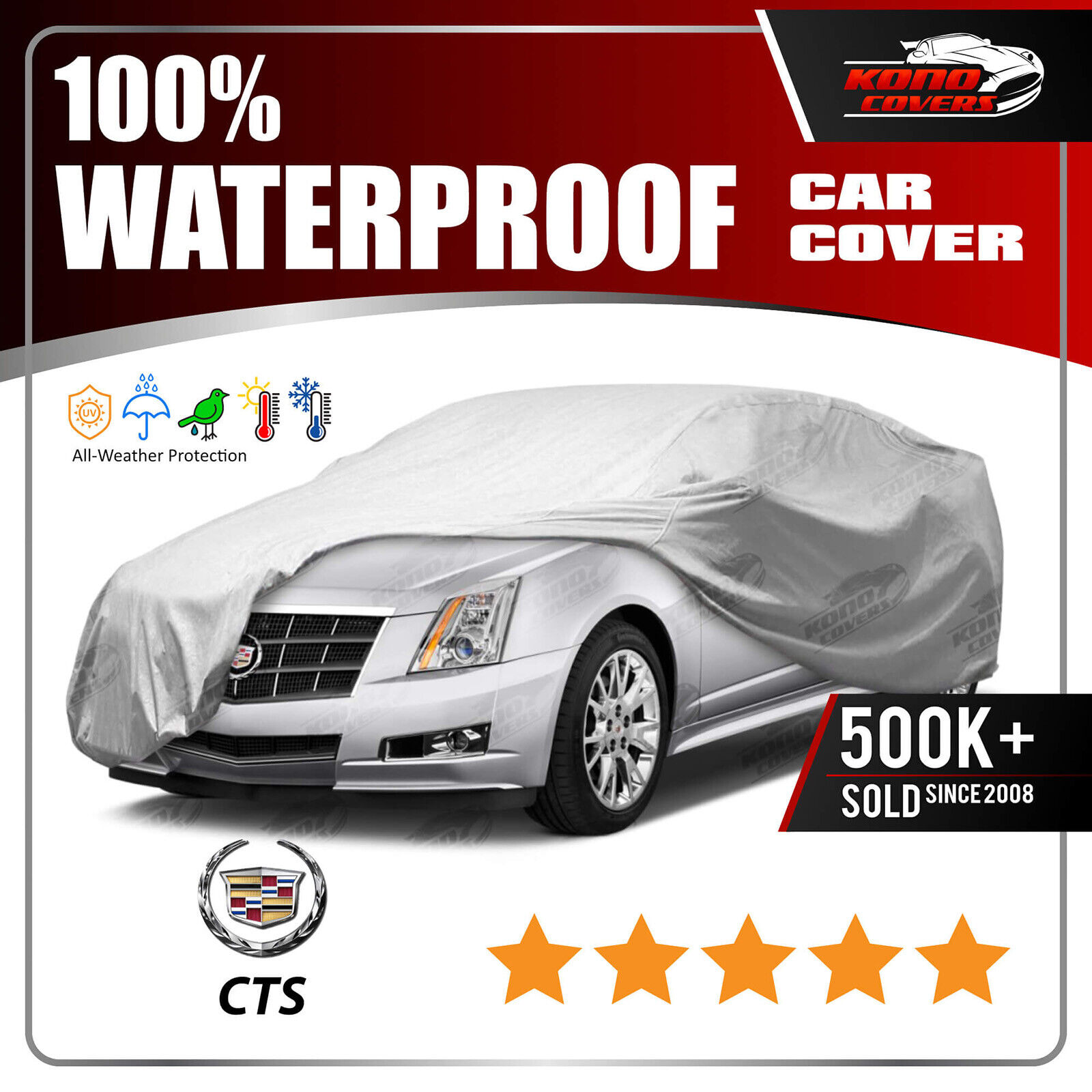 Cadillac Cts Coupe 6 Layer Waterproof Car Cover 2011 2012